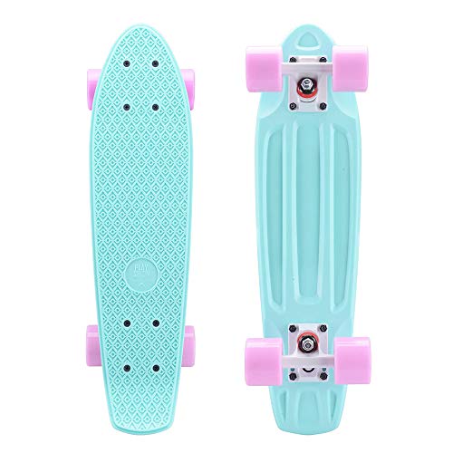 Product Cover Playshion Complete 22 Inch Mini Cruiser Skateboard for Beginner with Sturdy Deck Green