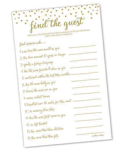 Product Cover Find the Guest - Game - Gold Confetti (50-sheets)