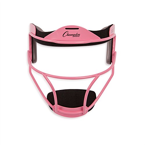 Product Cover Champion Sports Steel Softball Face Mask - Classic Baseball Fielders Masks for Youth - Durable Head Guards - Premium Sports Accessories for Indoors and Outdoors - Pink