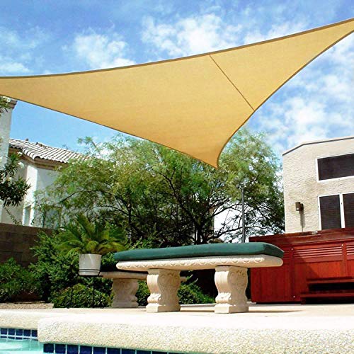 Product Cover Shade&Beyond 16' x 16' x 16' Sand Color Triangle Sun Shade Sail for Patio UV Block for Outdoor Facility and Activities