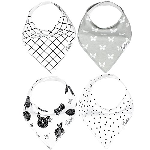 Product Cover Baby Bandana Drool Bibs for Drooling and Teething 4 Pack Gift Set for Girls 