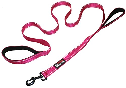 Product Cover Primal Pet Gear Dog Leash 6ft Long - Traffic Padded Two Handle - Heavy Duty - Double Handles Lead for Control Safety Training - Leashes for Large Dogs or Medium Dogs