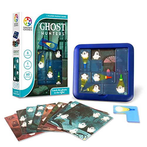 Product Cover SmartGames Ghost Hunters Travel Game for Kids and Adults, a Spooky, STEM Focused Cognitive Skill-Building Brain Game - Brain Teaser for Ages 6 & Up, 60 Challenges.