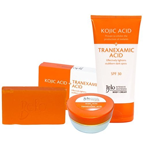 Product Cover Belo Intensive Kojic & Tranexamic Acid Whitening Set - Body Cream, Face/Neck Cream and Soap
