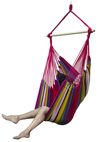 Product Cover Sorbus Brazilian Hammock Chair Swing Seat for Any Indoor or Outdoor Spaces, Multi-Color