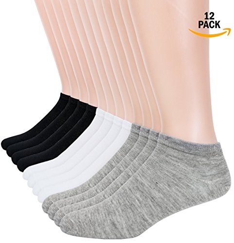 Product Cover I&S Women's 12 Pack Low Cut No Show Athletic Socks - Women's Socks Size 9-11 (Set of 12 (Asst)
