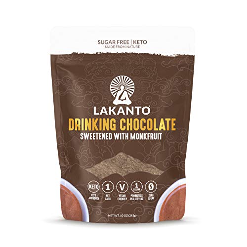 Product Cover Lakanto Sugar-Free Drinking Chocolate, Hot Cocoa with Probiotics, Keto (10 Ounce)