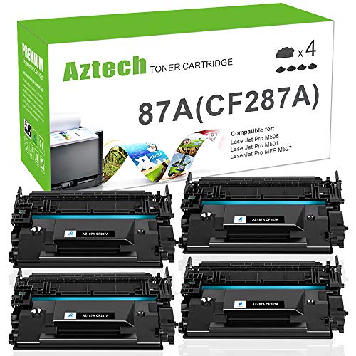 Product Cover Aztech Compatible Toner Cartridge Replacement for HP 87A CF287A 87X CF287X (Black, 4-Packs)