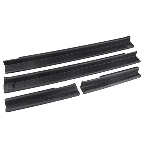 Product Cover MINGLI Front and Rear Entry Guards Door Entry Sill Plate Protectors For 2007-2016 Jeep Wrangler