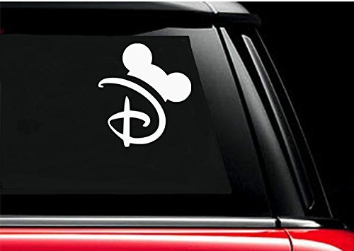 Product Cover graphix Letter D, Mouse Ears, Disney World Decal Car Truck Automotive Window Decal Bumper Sticker (5.5