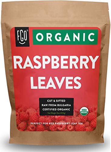 Product Cover Organic Red Raspberry Leaf | Herbal Tea (200+ Cups) | Cut & Sifted Leaves | 16oz Resealable Kraft Bag (1lb) | 100% Raw From Bulgaria
