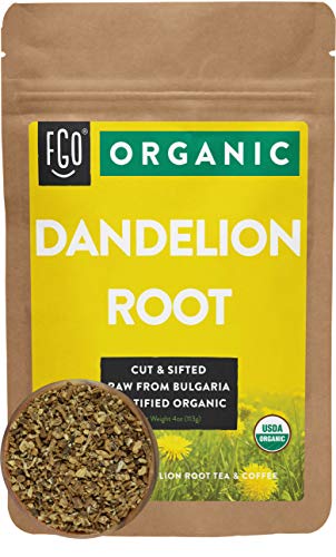 Product Cover Organic Dandelion Root | Loose Tea (50+ Cups) | 4oz Resealable Kraft Bag | 100% Raw From Bulgaria | by Feel Good Organics