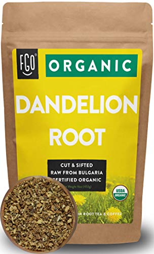 Product Cover Organic Dandelion Root | Loose Tea (200+ Cups) | 16oz/453g Resealable Kraft Bag | 100% Raw From Bulgaria | by Feel Good Organics
