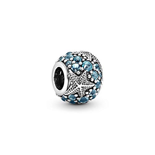 Product Cover Pandora Jewelry - Pavé Ocean and Starfish Charm in Sterling Silver with Green Cubic Zirconia