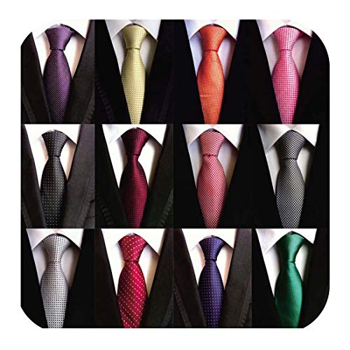 Product Cover Weishang Lot 12 PCS Classic Men's Tie Necktie Woven JACQUARD Neck Ties(Style 7)