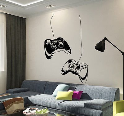 Product Cover V-studios Vinyl Wall Decal Joystick Video Game Play Room Gaming Boys Stickers VS652