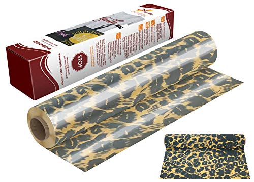 Product Cover Firefly Craft Elastic Foil Leopard Print Heat Transfer Vinyl | Animal Print HTV Vinyl | Iron On Vinyl for Cricut and Silhouette | Heat Press Vinyl for Shirts - 12