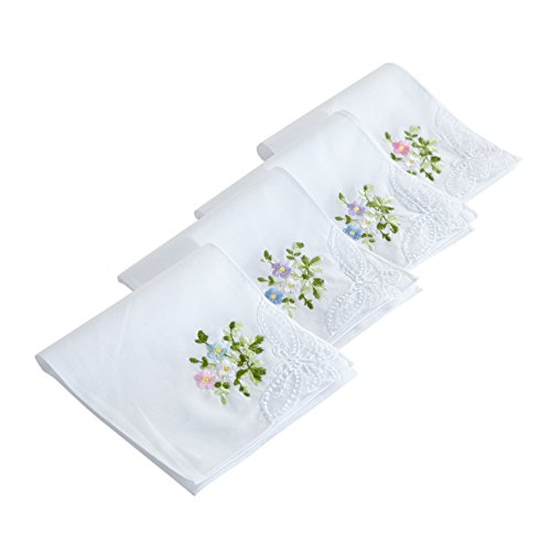 Product Cover HANKYTEX Cotton Embroidery Ladies' Handkerchiefs Lace Set of 6 (set 001)