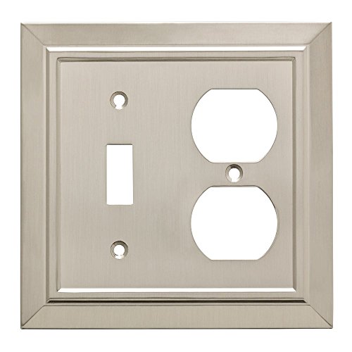 Product Cover Franklin Brass W35221-SN-C Classic Architecture Switch/Duplex Outlet Wall Plate/Switch Plate/Cover, Satin Nickel