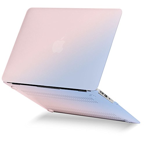 Product Cover GMYLE MacBook Air 13 Inch Case A1466 A1369 Old Version 2010 2017, Hard Shell Plastic Matte Cover (Baby Pink & Serenity Blue Gradient)