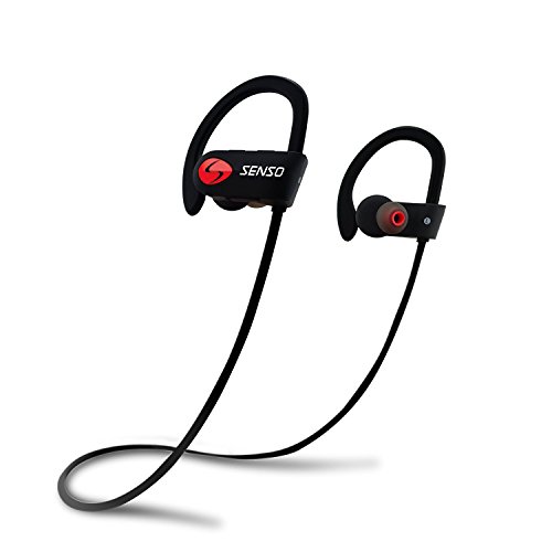 Product Cover SENSO Bluetooth Headphones, Best Wireless Sports Earphones w/Mic IPX7 Waterproof HD Stereo Sweatproof Earbuds for Gym Running Workout 8 Hour Battery Noise Cancelling Headsets