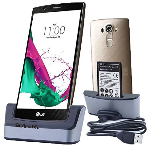 Product Cover LG G4 Charger, LG G4 Battery Charging Station, AnoKe USB 3.0 Desktop Charging Docking Station Cradle Pad - Support Charging Spare Battery for LG G4 Mobile Cell Phone Charger Dock