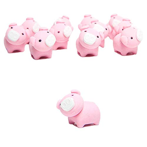 Product Cover 12 Adorable Deluxe Pink Pig Erasers - Perfect for Schools, Goody Bags & More!