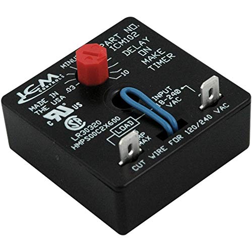 Product Cover ICM Controls ICM102 Delay-On-Make Timer with 03-10 Minutes Adjustable Delay, 18-240 Vac, 1.25