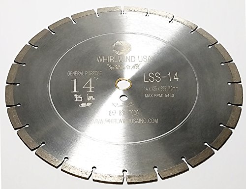 Product Cover Whirlwind USA LSS 14 in. Dry or Wet Cutting General Purpose Power Saw Segmented Diamond Blades for Concrete Stone Brick Masonry (14