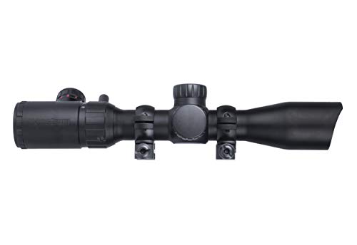 Product Cover Monstrum 3-9x32 Rifle Scope with Rangefinder Reticle and High Profile Scope Rings | Black