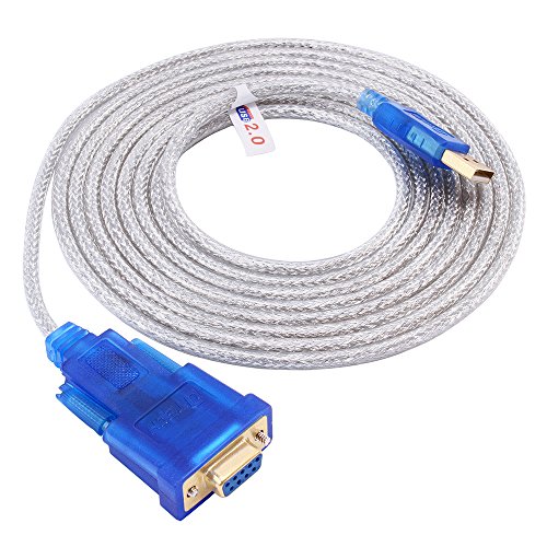 Product Cover DTech 10 ft USB to RS232 DB9 Female Serial Port Adapter Cable with FTDI Chipset Supports Windows 10 8 7 Mac Linux 