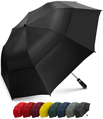 Product Cover EEZ-Y 58 Inch Portable Golf Umbrella Large Windproof Double Canopy - Automatic Open Strong Oversized Rain Umbrellas