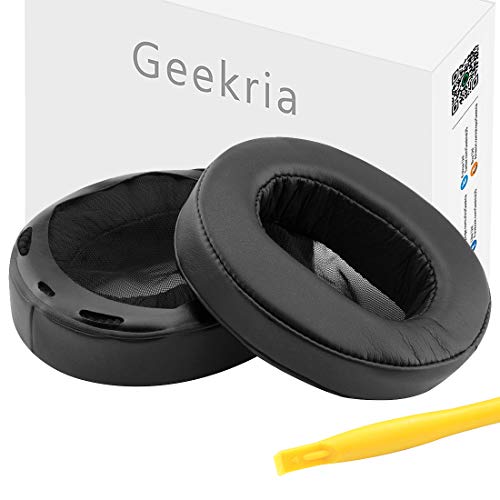 Product Cover Geekria Earpad for MDR-1A, 1A-DAC Headphone Ear Pad/Ear Cushion/Ear Cups/Ear Cover/Earpads Repair Parts (Black)