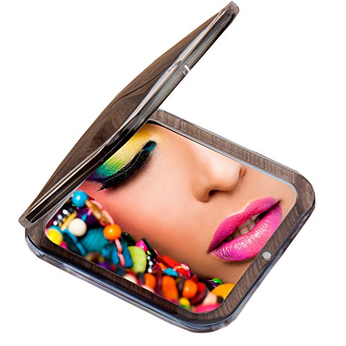 Product Cover Miss Sweet Compact Mirror for Purse Pocket Mirror True image&10X magnification (Black)