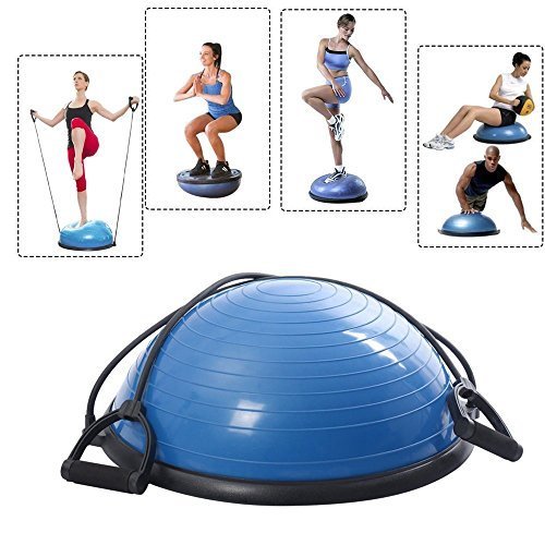 Product Cover ARLISA Limited Edition Yoga Half Ball Dome Balance Trainer Fitness Strength Exercise Workout with Pump Blue by SKB (Standard)
