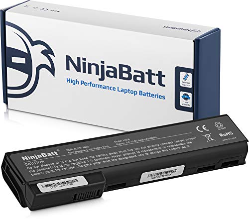 Product Cover NinjaBatt Laptop Battery for HP 628666-001 628668-001 EliteBook 8460P 8470P 8570P 8560P 8460W ProBook 6560B 6460B 6475B 6570B 6470B 6465B 631243-001 634087-001 634089-001 CC06XL [6 Cells/4400mAh/48Wh]