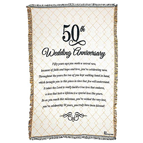 Product Cover Dicksons 50th Wedding Anniversary Poem 48 x 68 All Cotton Tapestry Throw Blanket