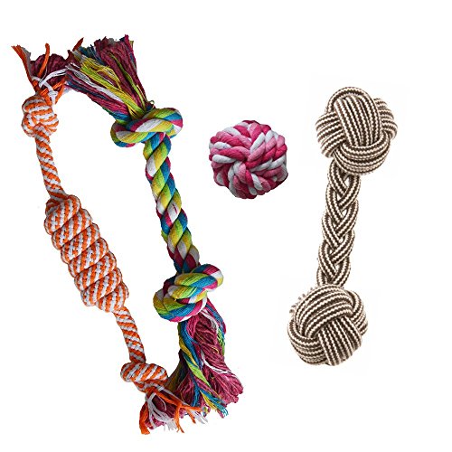 Product Cover Puppy Chew Teething Rope Toys Set, Mini Dental Pack For Small To Medium Dogs