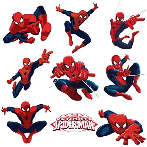 Product Cover Spiderman Sticker Pack for Kids Room Wall Decor | Peel and Stick Wall Decal for Ultimate Spider-man Party Decoration by Dekosh