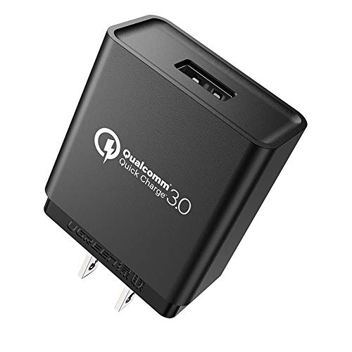 Product Cover UGREEN Quick Charge 3.0 Wall Charger 18W Qualcomm Adapter for Samsung Galaxy S10, LG V40, V30, V20, HTC U Ultra, ZTE Axon M, Lenovo ZUK Z2 Pro, Moto Z2 Play, Z2 Force Sony Xperia XZ, Nokia 8
