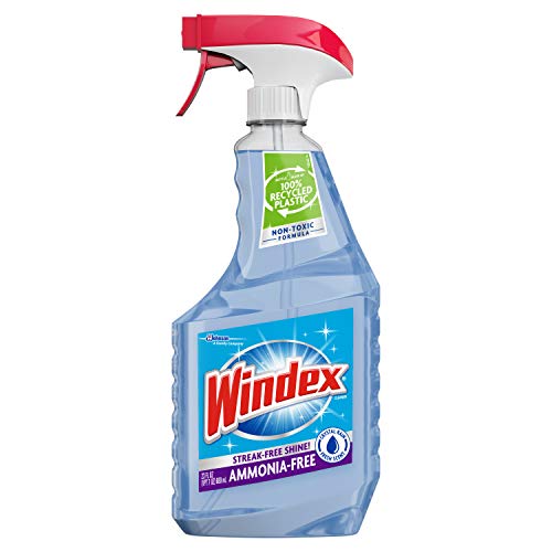 Product Cover Windex Ammonia-Free Glass Cleaner Trigger Bottle, Crystal Rain, 23 Fl Oz