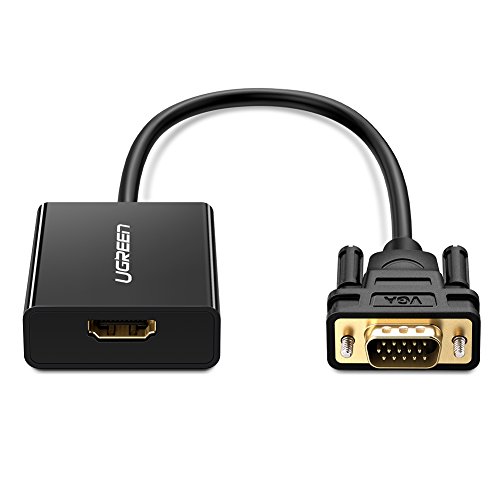 Product Cover UGREEN Active HDMI to VGA Adapter with 3.5mm Audio Jack HDMI Female to VGA Male Converter for TV Stick, Raspberry Pi, Laptop, PC, Tablet, Digital Camera, Etc