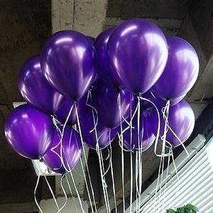 Product Cover Lokman 12 Inch Ultra Thickness Purple Latex Metallic Balloons, 100 Pieces (Purple)
