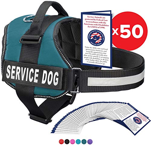 Product Cover Industrial Puppy Service Dog Vest with Hook and Loop Straps and Handle - Harness is Available in 8 Sizes from XXXS to XXL - Service Dog Harness Features Reflective Patch and Comfortable Mesh Design