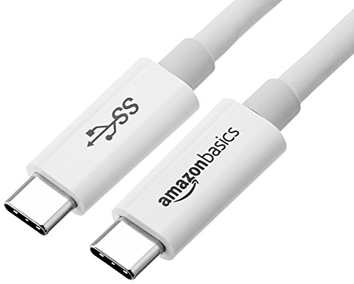 Product Cover AmazonBasics USB Type-C to USB Type-C 3.1 Gen1 Adapter Charger Cable - 6 Feet (1.8 Meters) - White