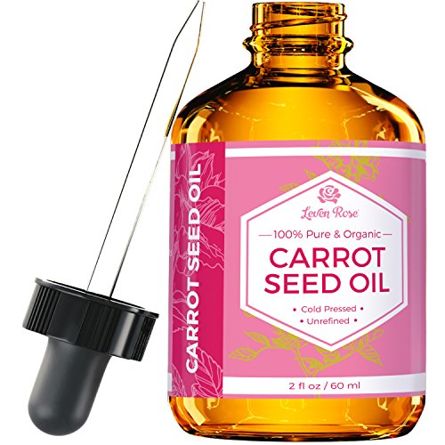 Product Cover Carrot Seed Oil by Leven Rose, 100% Pure Unrefined Cold Pressed Moisturizer for Hair Skin and Nails 2 oz