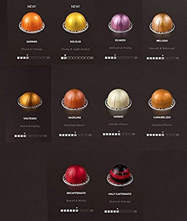 Product Cover Nespresso Vertuoline - The Mild Sampler Coffee & Espresso Capsules Pods: One Capsule of Each Mild Coffee Flavor Blend for a Total of 10 Capsules - Includes Flavored and Breakfast Blends