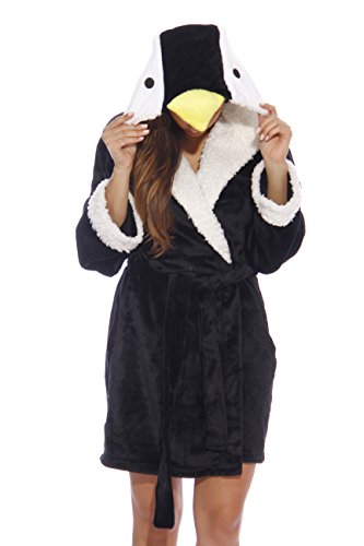 Product Cover 6316-Penguin-L Just Love Critter Robe / Robes for Women, Penguin (Velour), Large