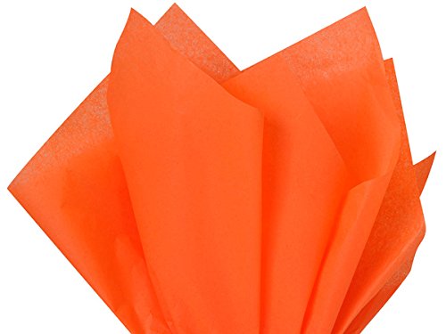 Product Cover Brand New Orange Bulk Tissue Paper 15 Inch x 20 Inch - 100 Sheets Premium tissue paper A1 bakery supplies MADE IN USA