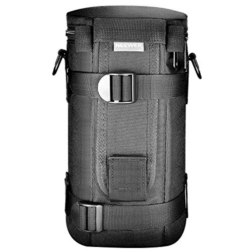 Product Cover Neewer NW-L2070 Black Padded Water-Resistant Lens Pouch Bag Case with Shoulder Strap for 70-200mm Lens, Such as Canon 70-200/2.8IS, 100-400, 180mm / Nikon 70-200, 80-400, 180-2.8